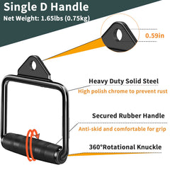 WNOEY tricep rope close-up grip offering non-slip control during pushdowns