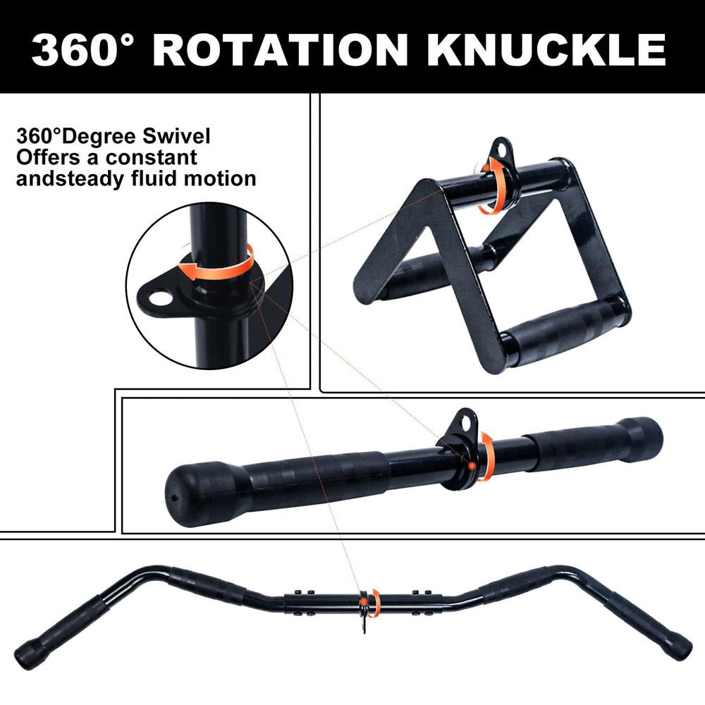 WNOEY V-row handle angled view for neutral grip comfort and back engagement