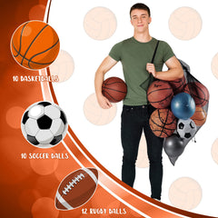 Woanger bag in use with coach carrying multiple balls demonstrating easy hauling benefit