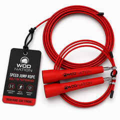 WOD Nation front view red handle showing ergonomic grip and fast rotation benefit