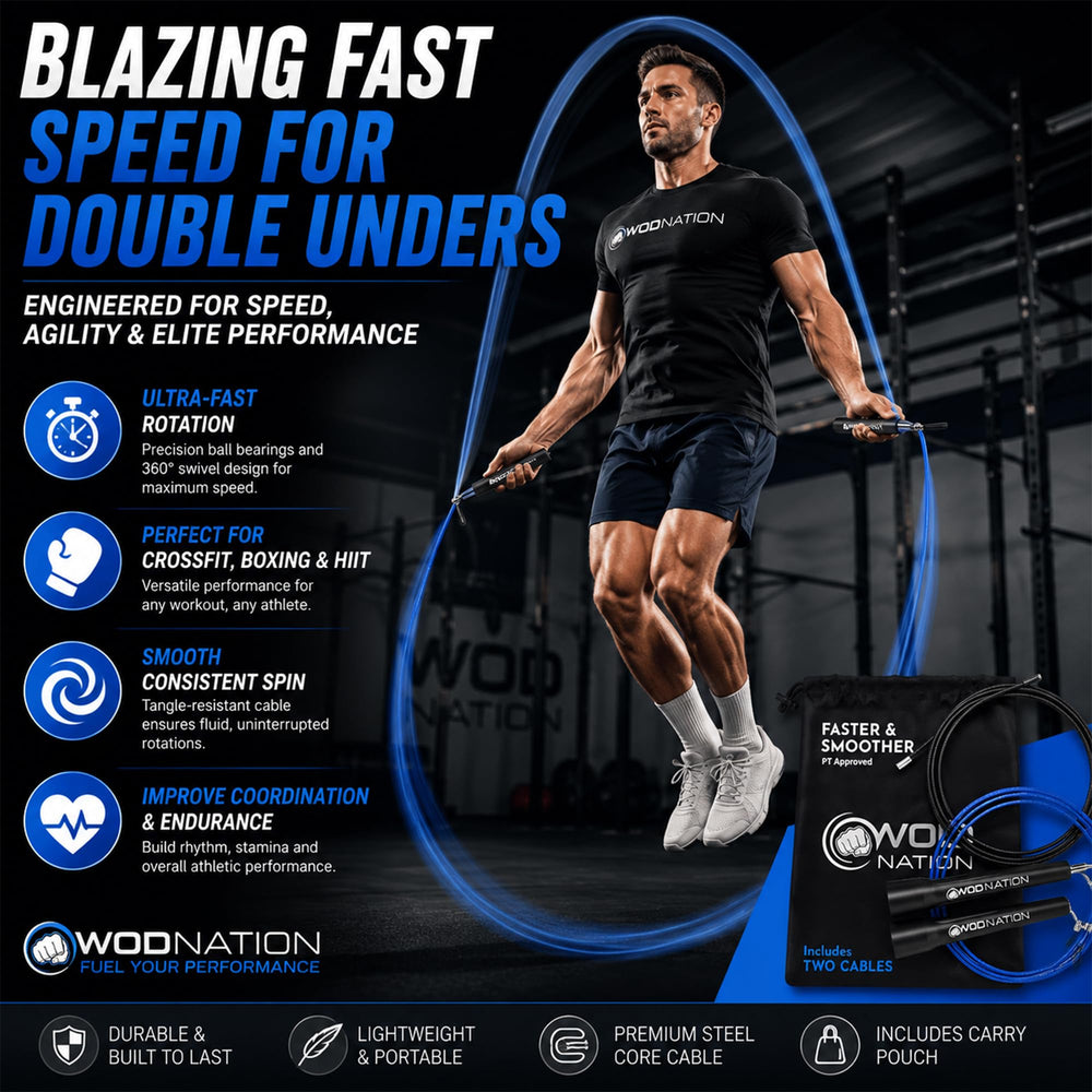 WOD Nation handle close-up showing bearing for smooth spin and speed