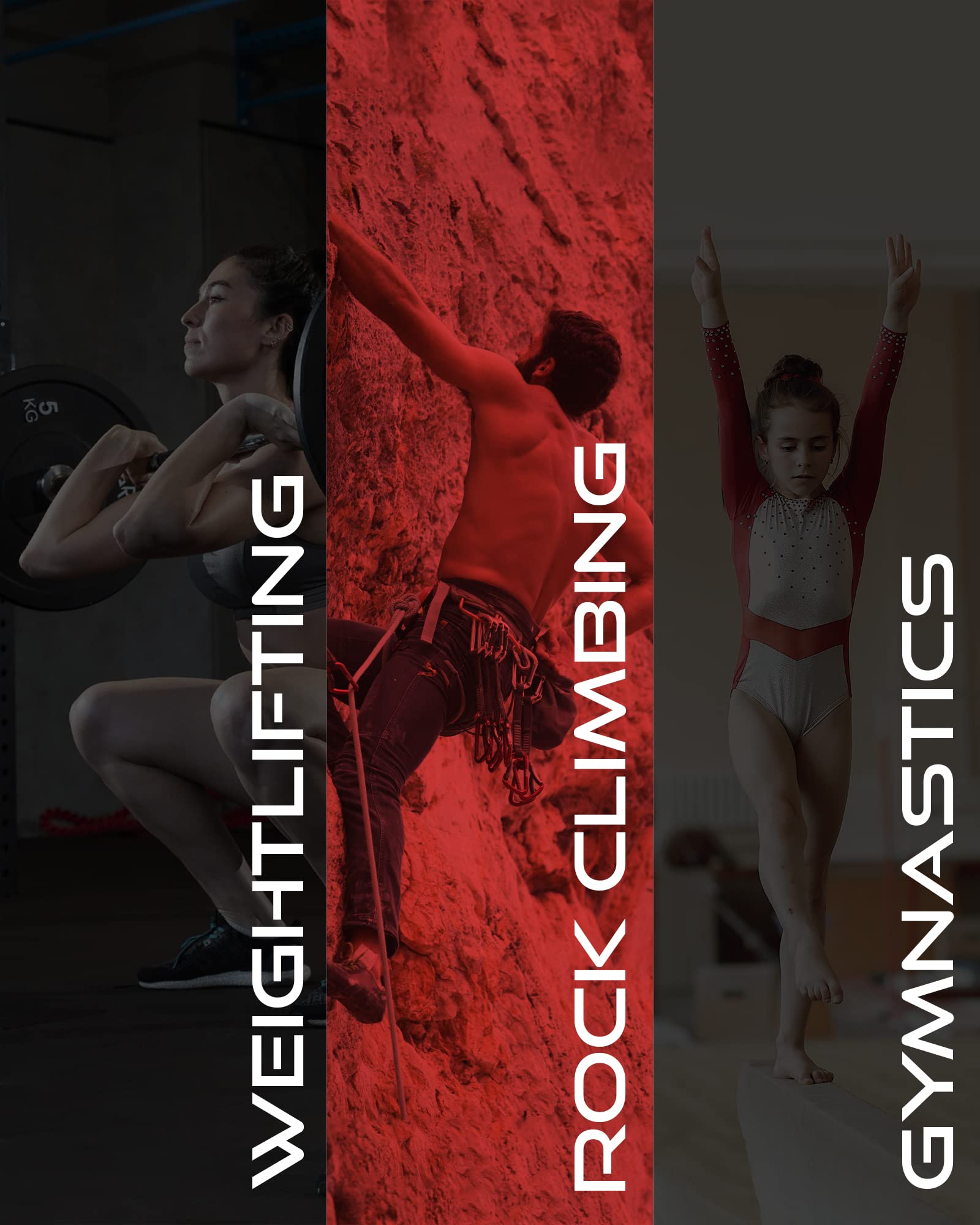 WOD Nation in use on rock climbing hold showing moisture control and steady contact
