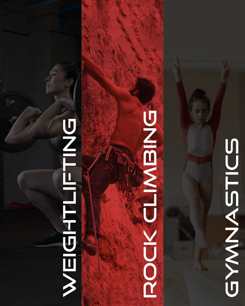 WOD Nation in use on rock climbing hold showing moisture control and steady contact