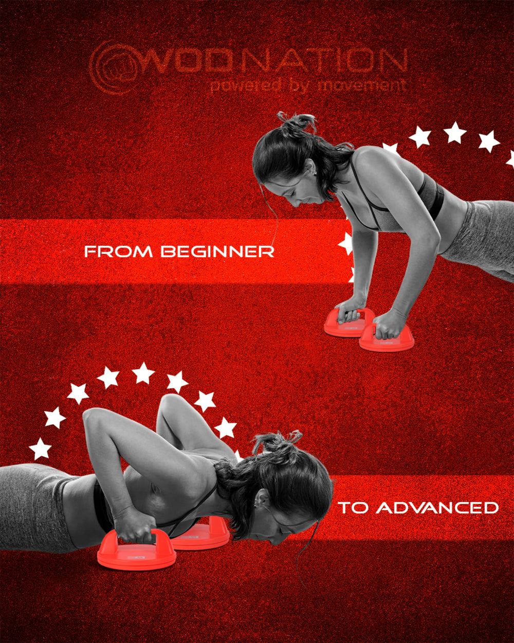 WOD Nation push up bars packed for travel showing compactness and portability benefits