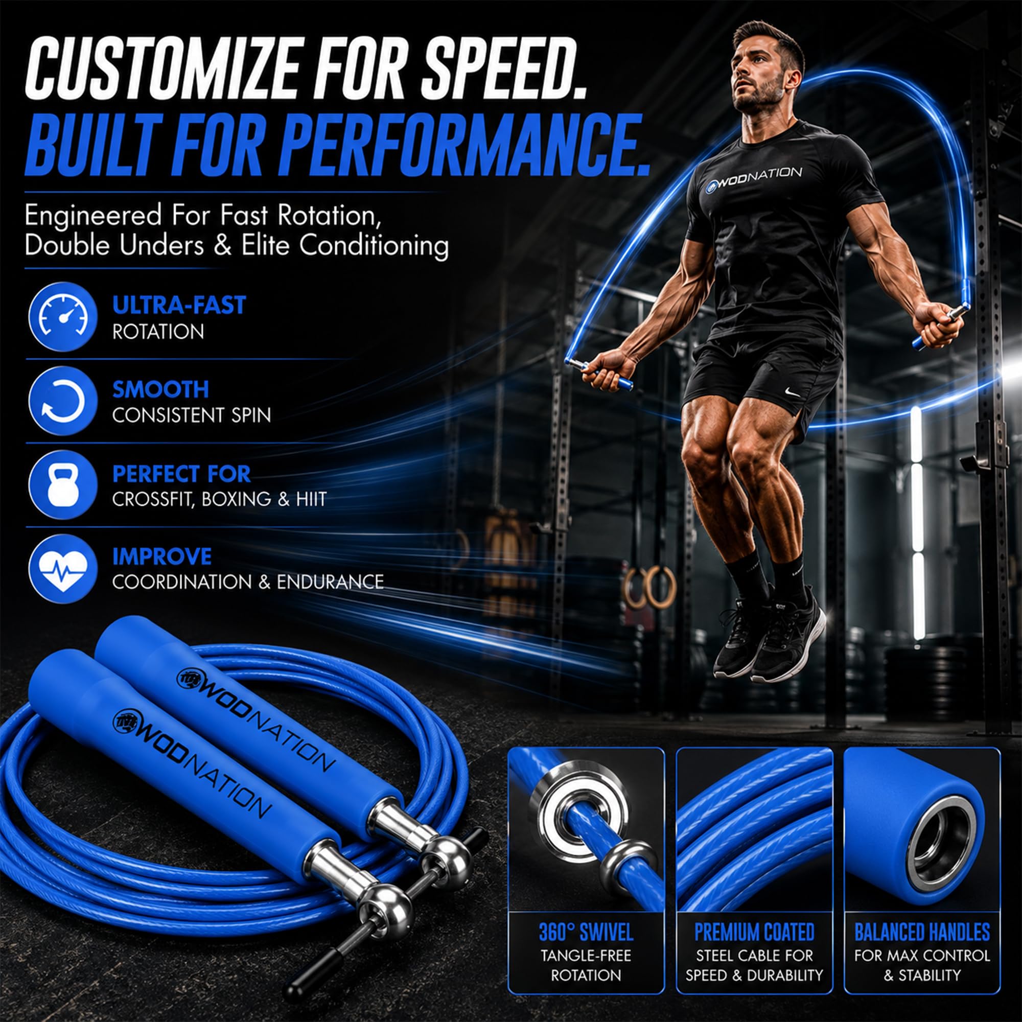 WOD Nation length adjustment demonstration showing how to trim cable for personalized fit