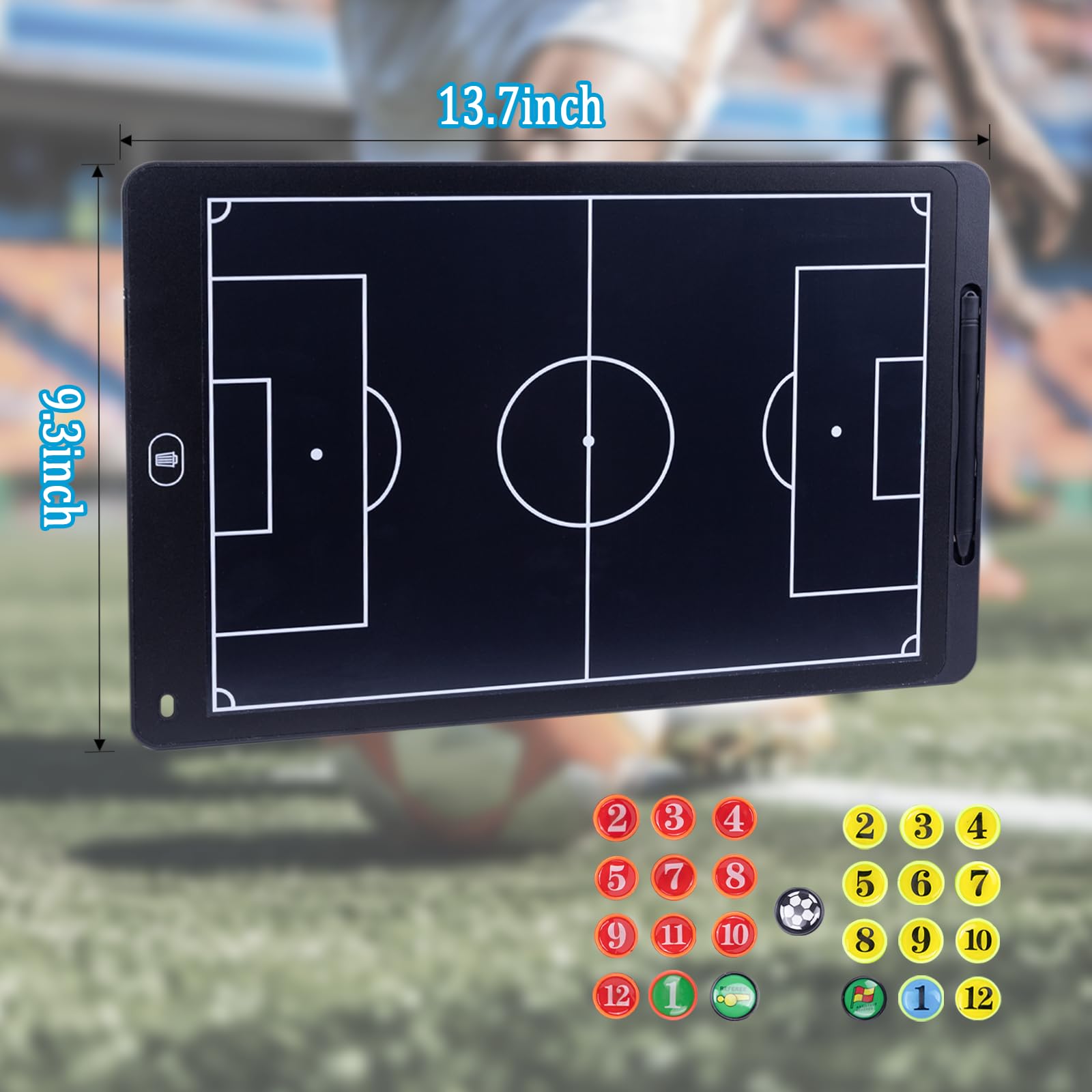WodGod close-up of magnetic pieces arranged to visualize player positioning