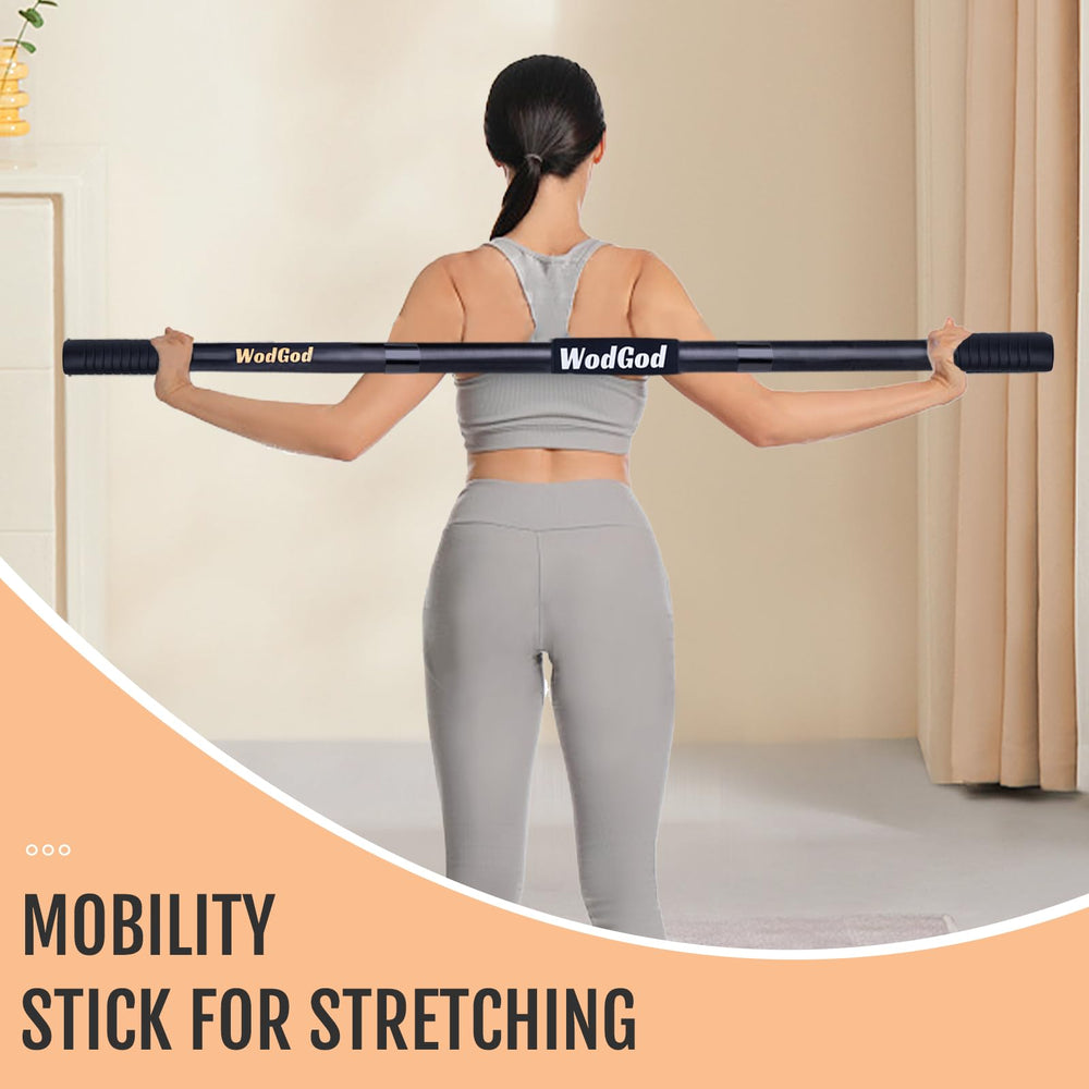 WodGod disassembled stick beside carry pouch for compact storage and easy transport