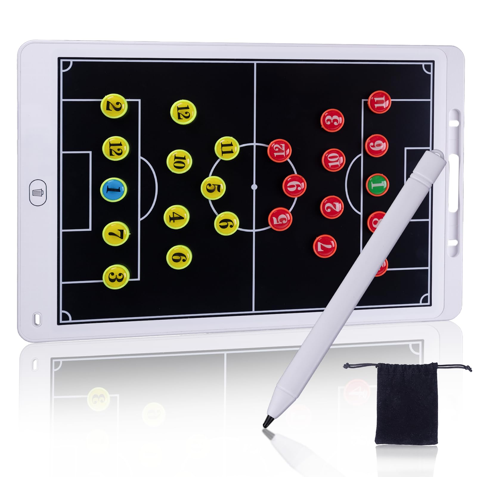 WodGod front view of coaching board showing full 16 inch display and clear markings for easy planning