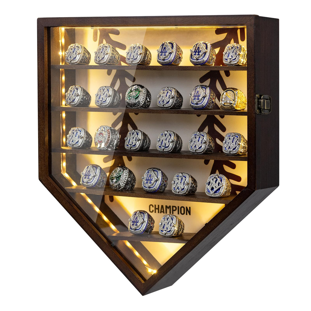 WodGod front view wooden shadow box showing elegant display and protection