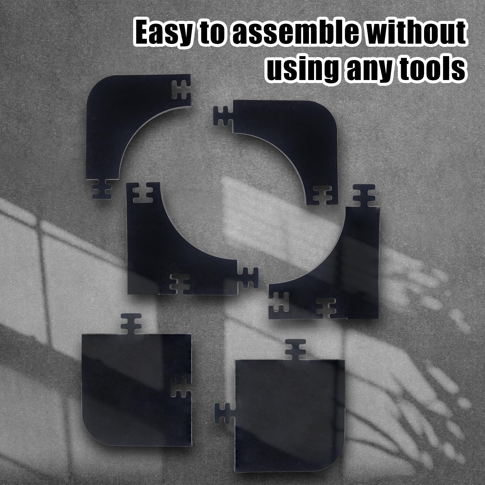 WodGod connection detail of six pads for tool-free assembly and easy repair
