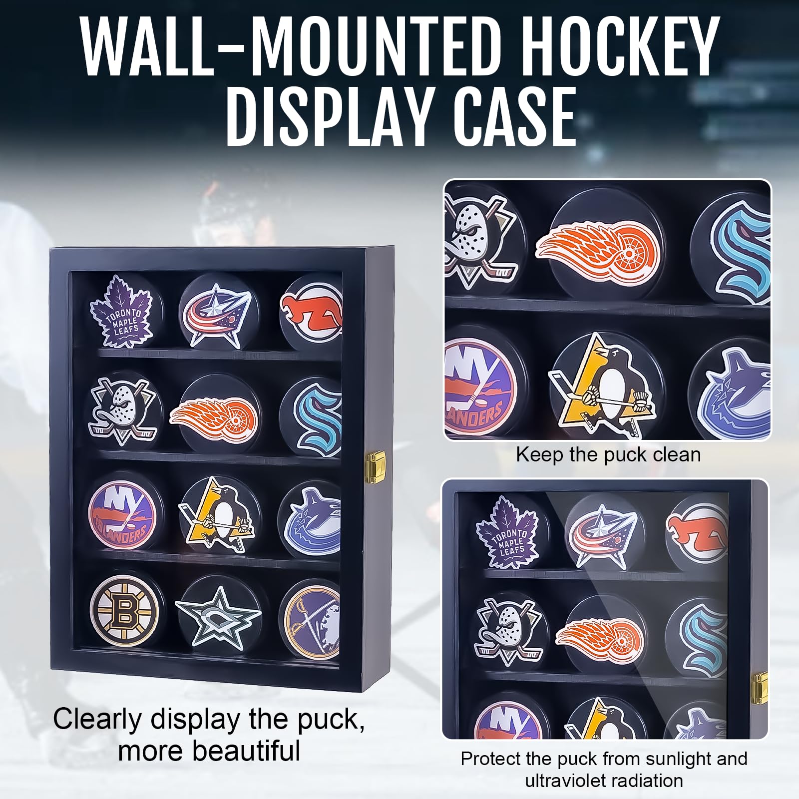 WodGod interior closeup with pucks seated showing separation and logo preservation