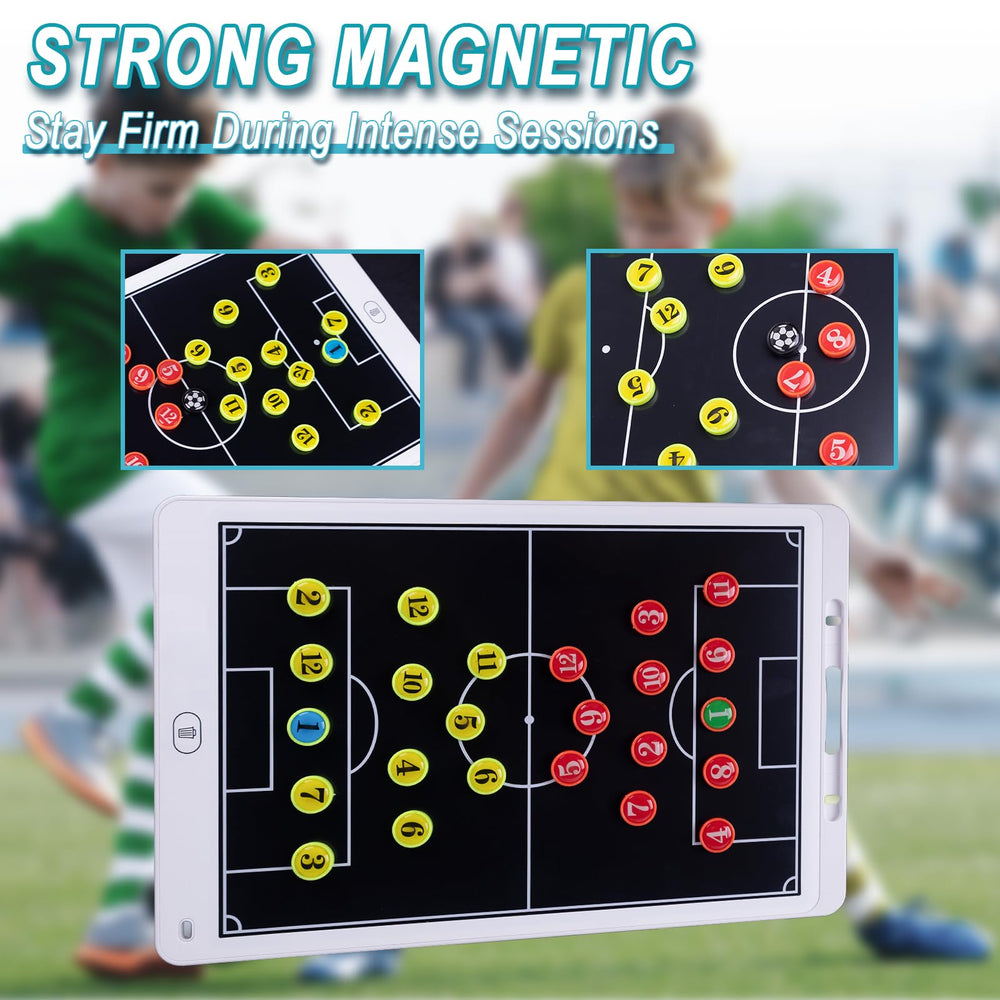 WodGod board held in coach hand showing compact size and portable advantage