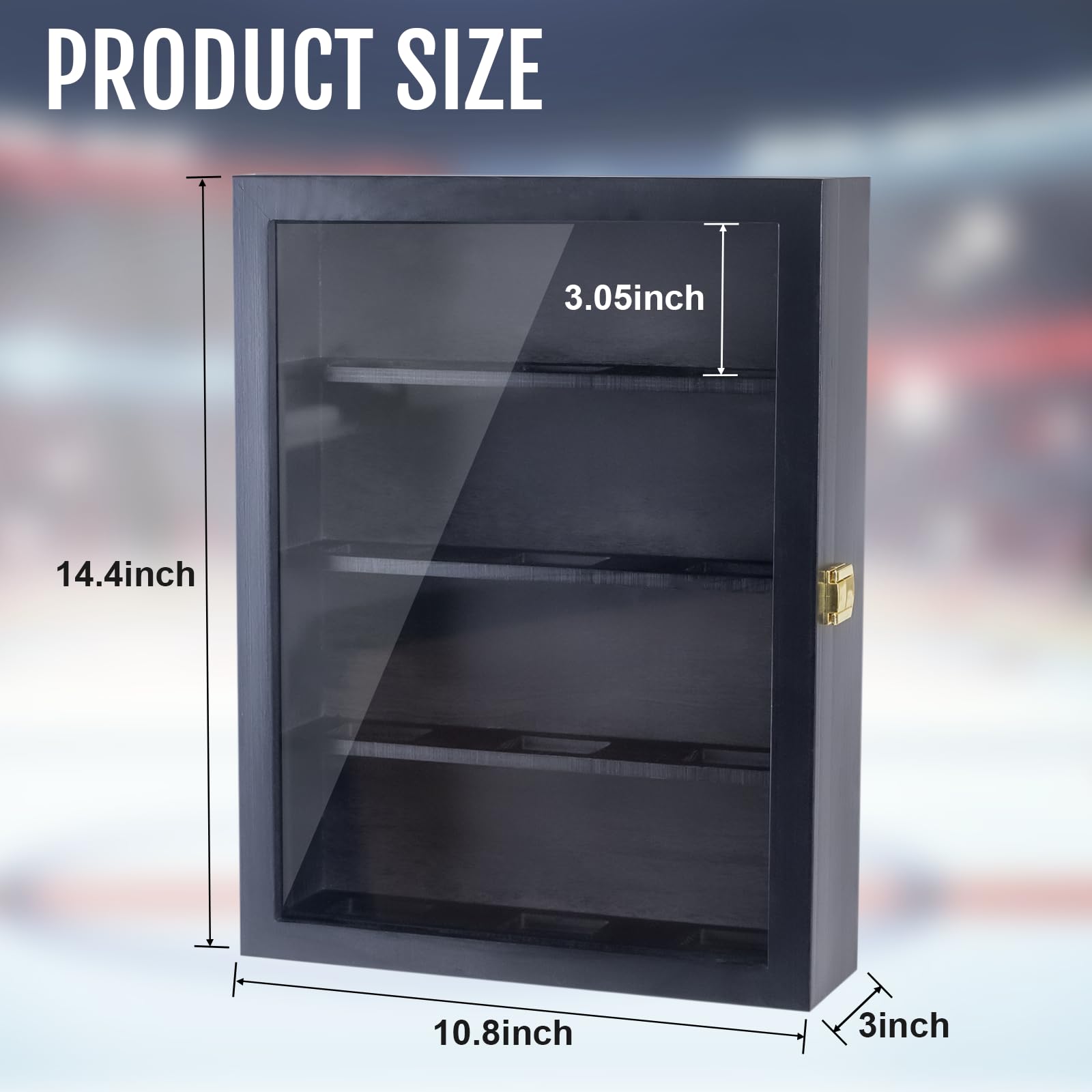 WodGod side profile wall mounted case demonstrating secure mounting and space savings