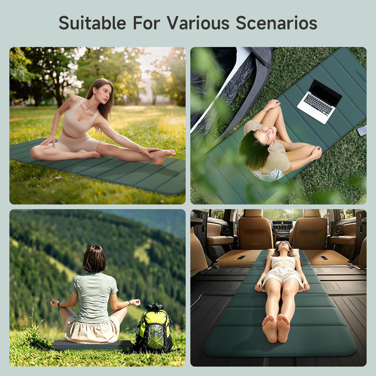 wohao lifestyle home yoga session shows comfortable stable practice