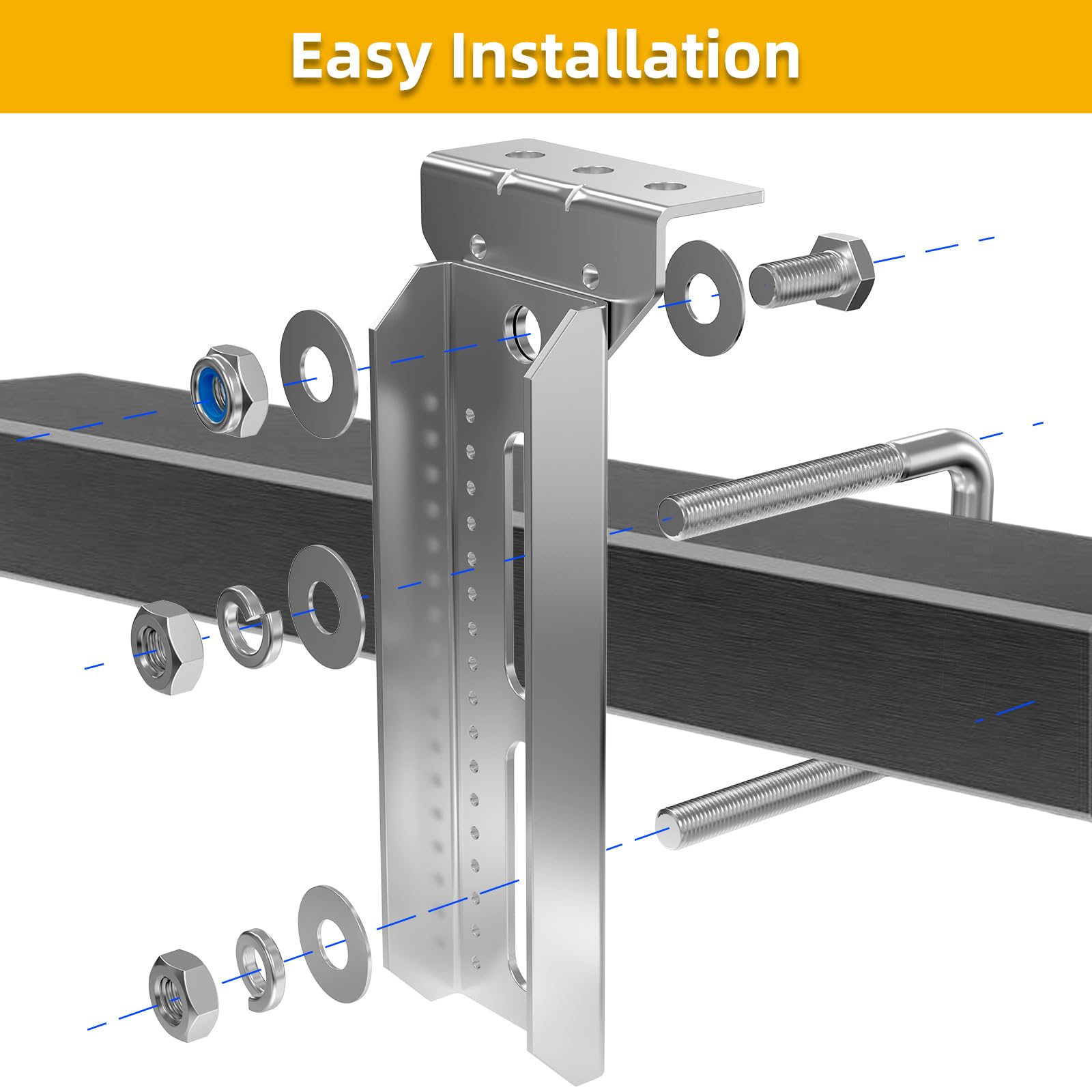 woiron bracket mounted on trailer crossmember demonstrating secure attachment