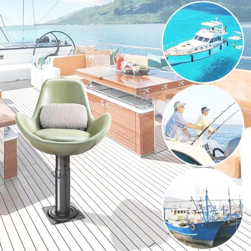woiron pedestal installed on boat seat showing improved stability and comfort
