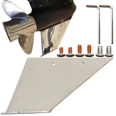 WOLIDAODAO front view skeg guard showing fit and corrosion protection