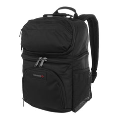 Wolverine front view of cooler backpack showing durable nailhead nylon and organized pockets benefit carry convenience