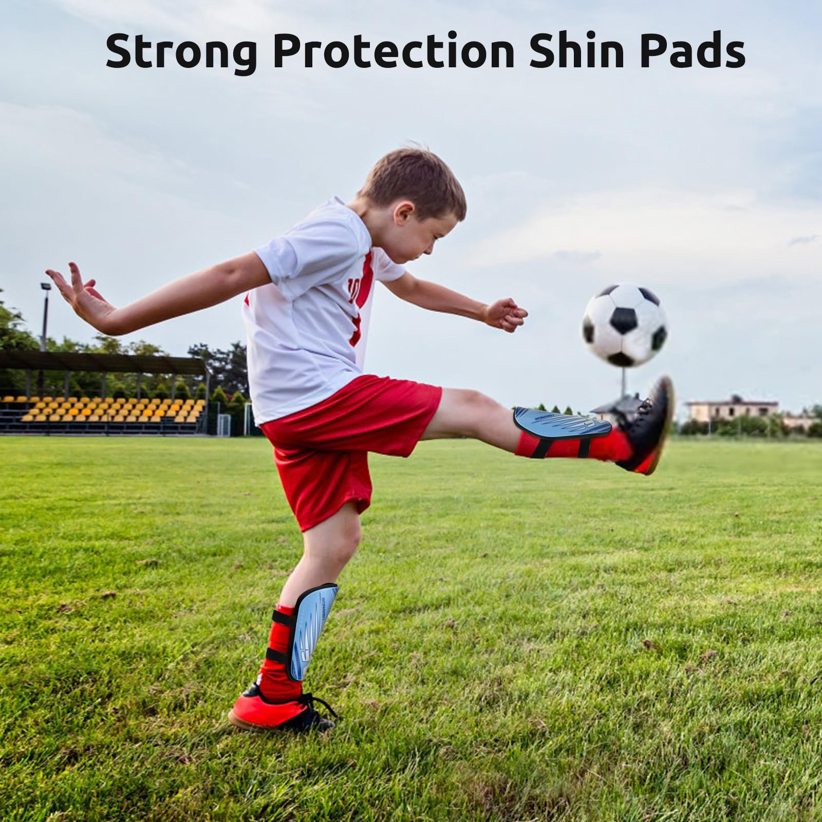 Wonarby in-use on child playing soccer for stable protection during play