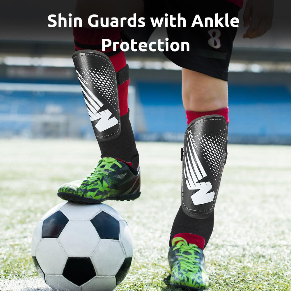 Wonarby youth player wearing guards during play for confident protection