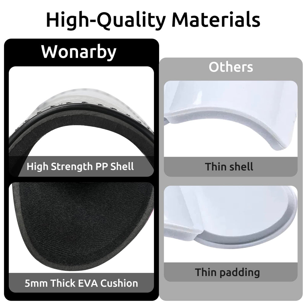 Wonarby side profile highlighting ergonomic contour for secure fit benefit