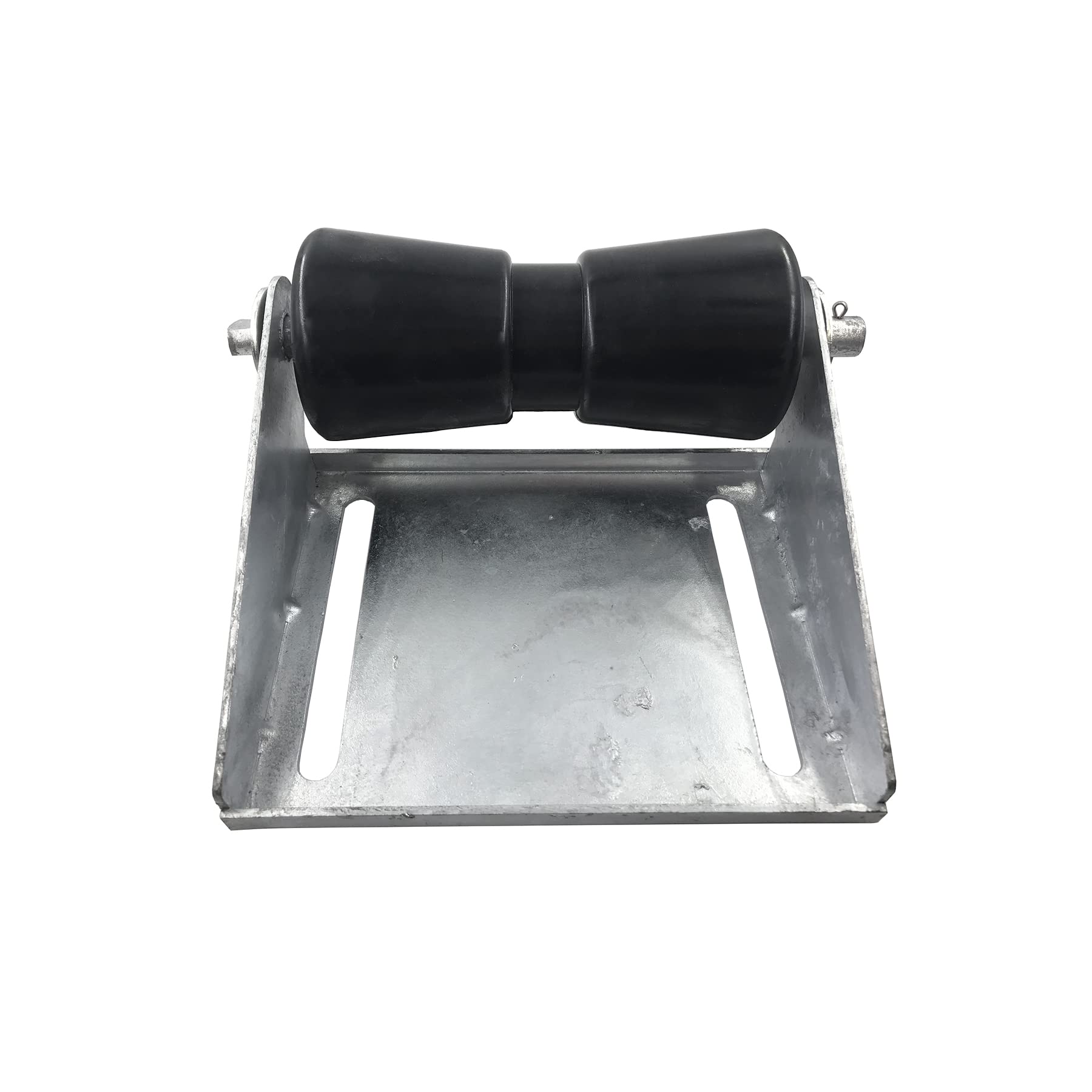 Wonwopn front view of keel roller and bracket showing fitment and stability