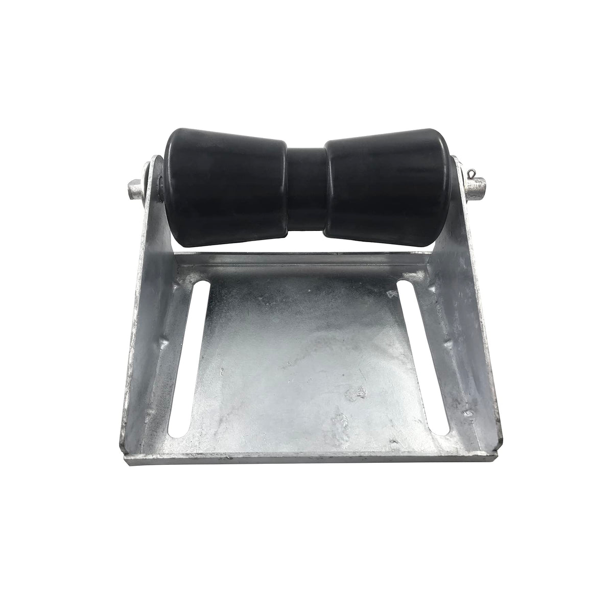 Wonwopn front view of keel roller and bracket showing fitment and stability
