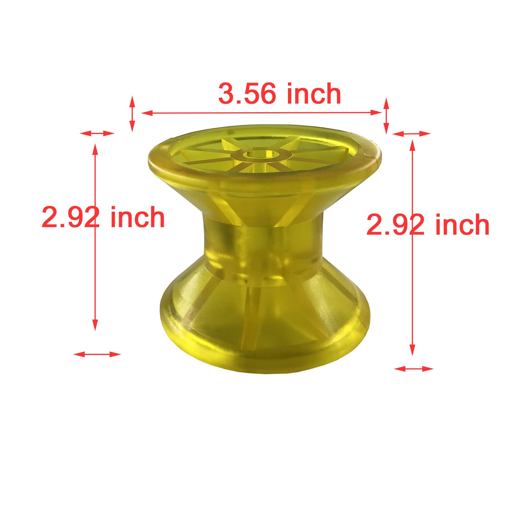 Wonwopn size comparison beside ruler highlighting 3.5 inch diameter for load distribution