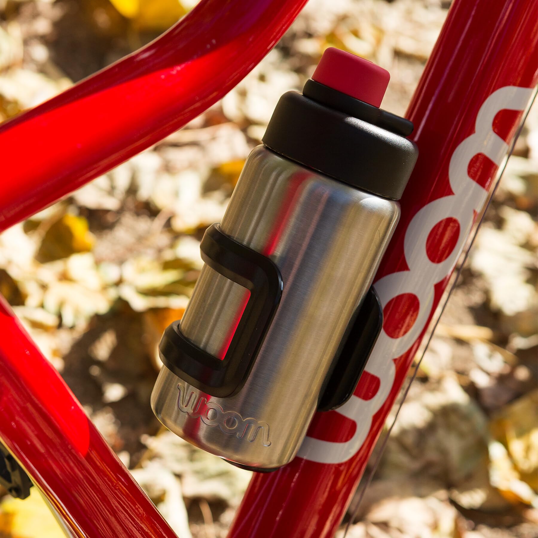 woom Glug installed in woom bike cage showing compatibility and convenience