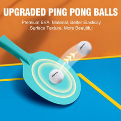 WOOWAVE paddles and EVA balls detail for safe pool play and bounce