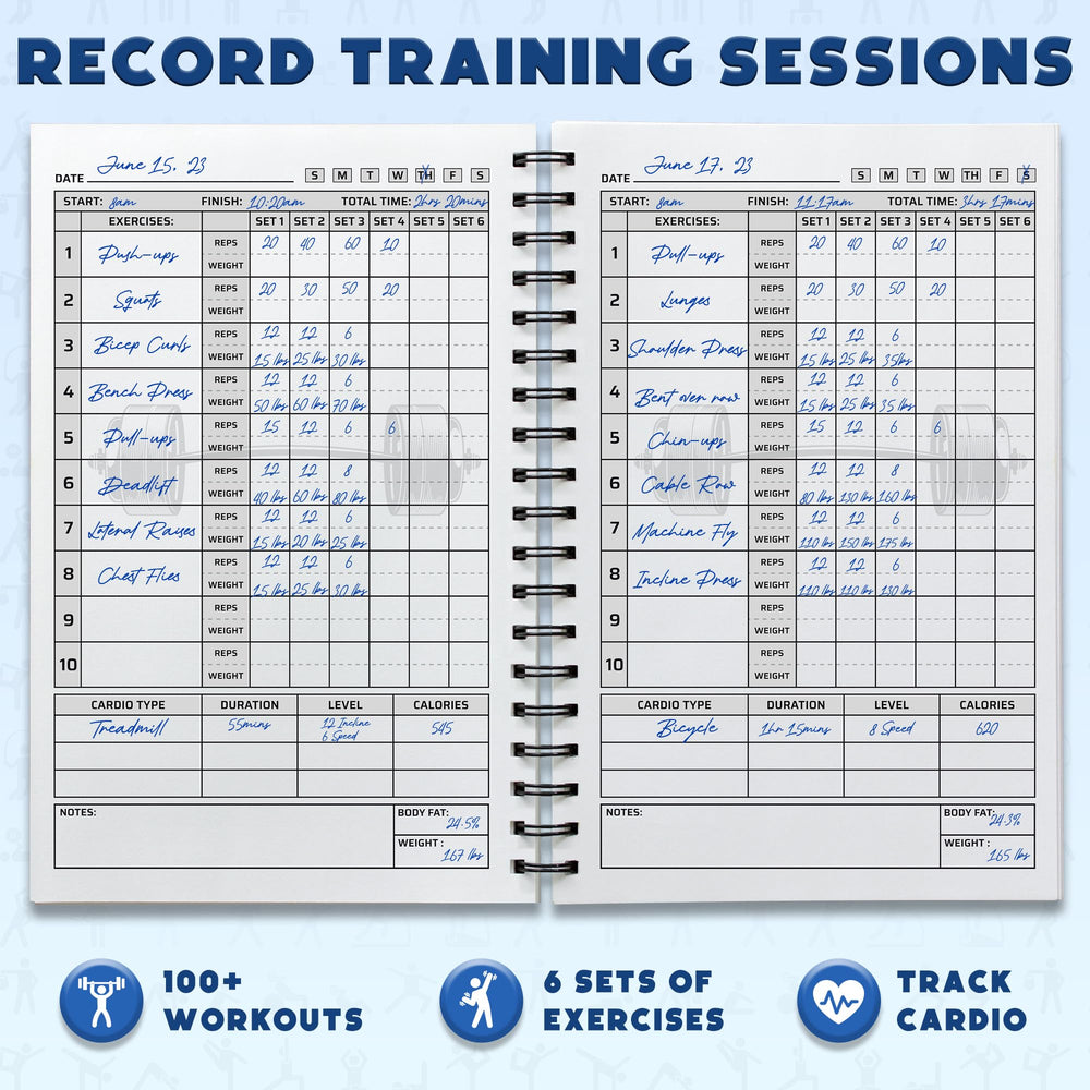 Workout Log Gym goals and personal bests page showing progress tracking advantage