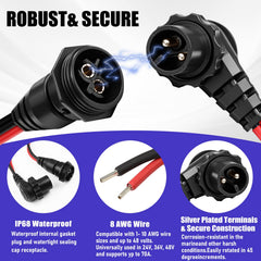 Wosijm wiring leads and ferrules showing ready-to-install marine connections