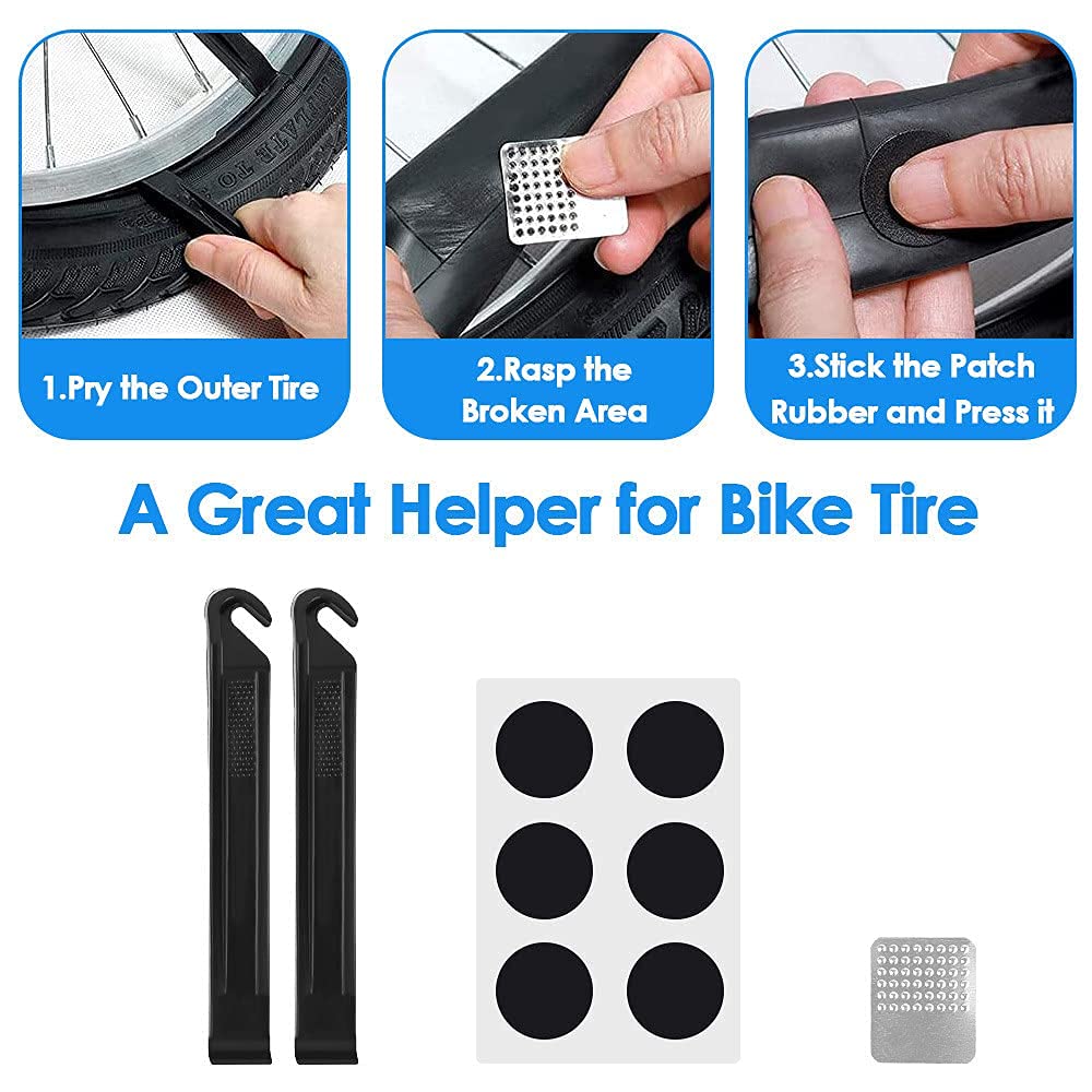 WOTOW tire levers and small tools arranged to remove tires safely and fast during rides
