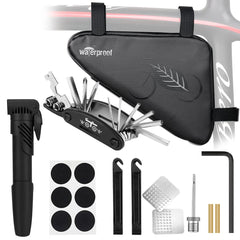 WOTOW top tube bag front view showing waterproof shell and zipper for organized storage