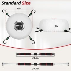 WOUDY installed on a standard doorframe fitted to 23–40 inch doors for easy tool-free setup