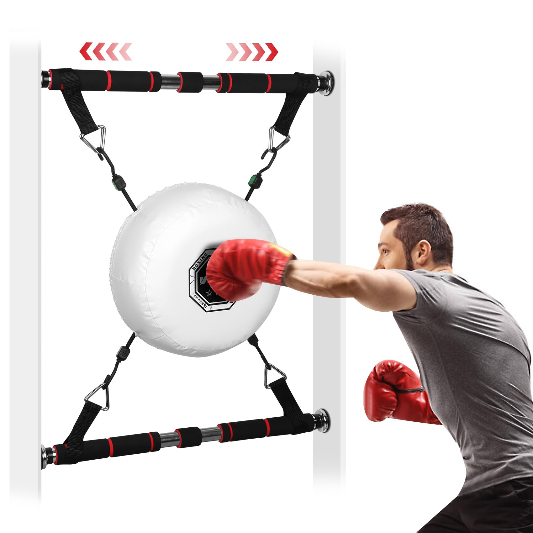 WOUDY lifestyle image in a small apartment workout space showing versatile fitness use and portability