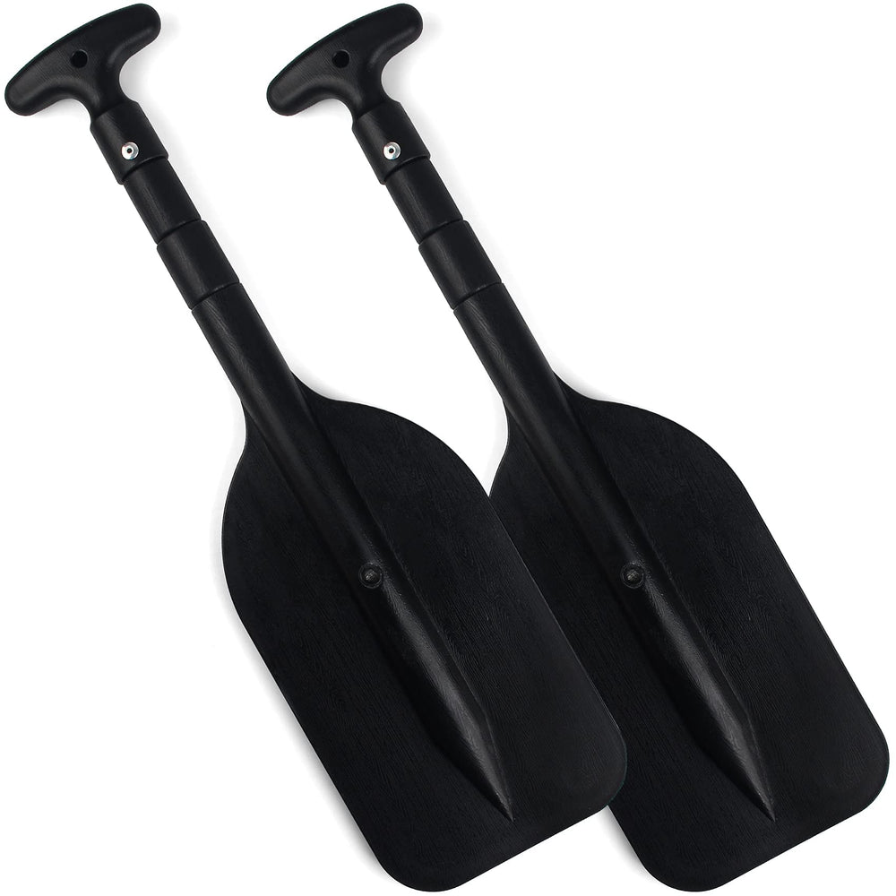 WTMORE folded paddles front view showing compact storage and easy carry