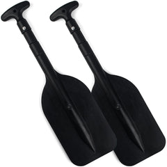 WTMORE folded paddles front view showing compact storage and easy carry