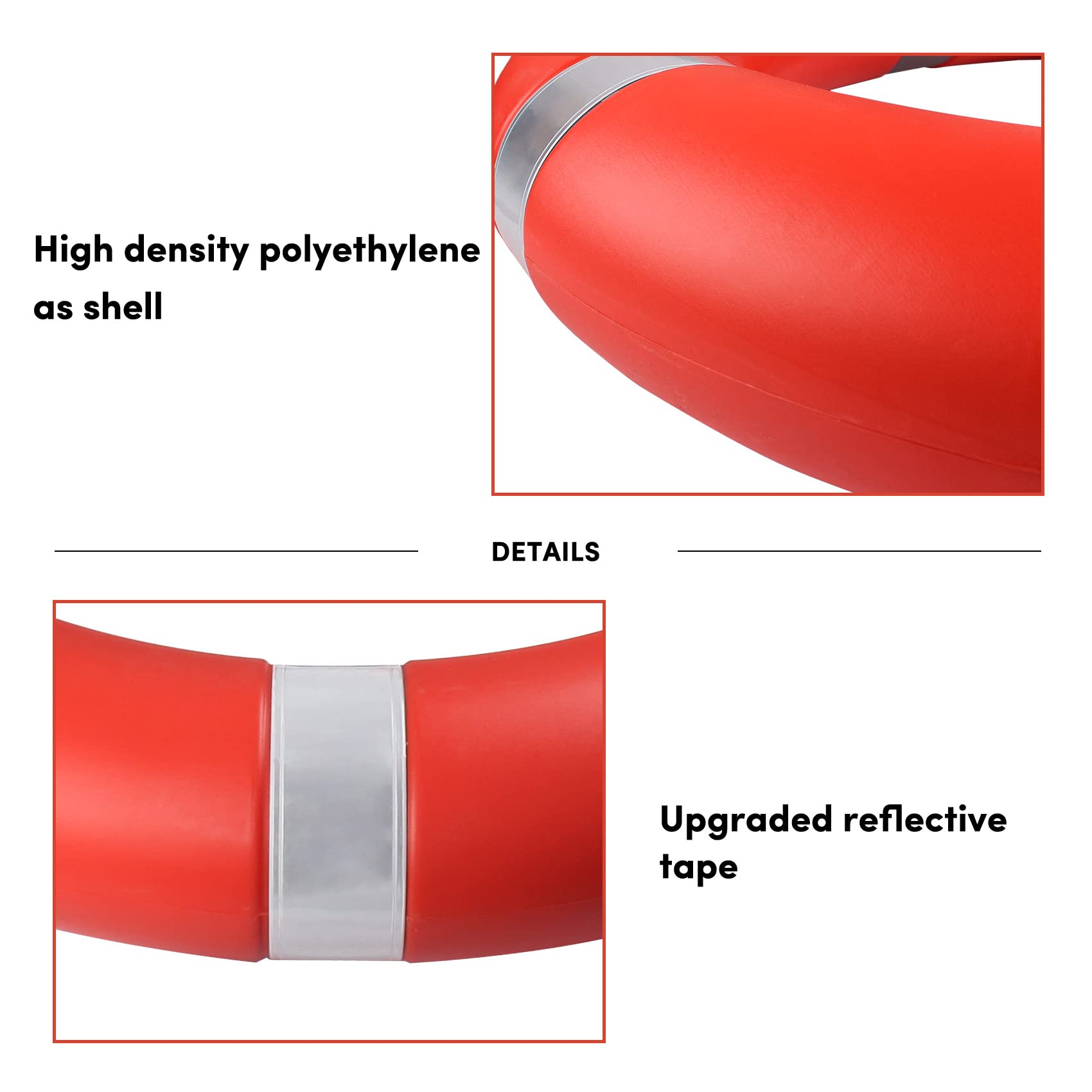 WTMORE reflective tape detail on life ring improving night detection