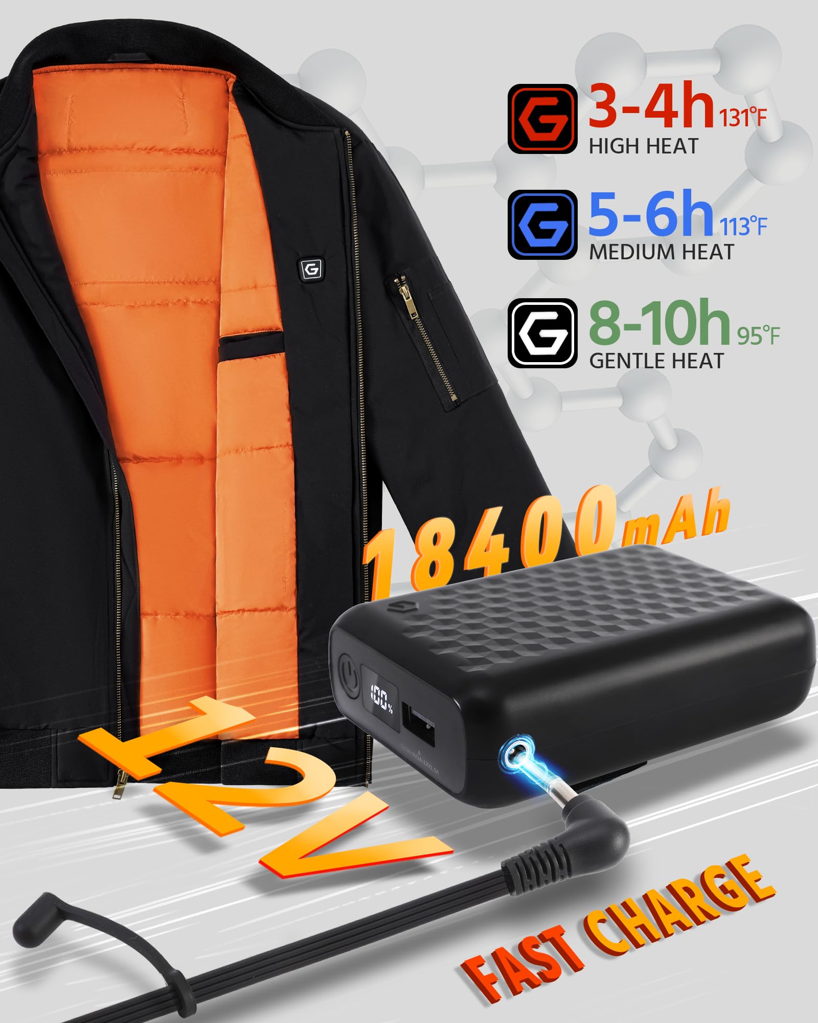 Wulcea battery pack and connector displayed to show high-capacity rechargeable power
