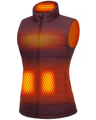 Wulcea front view of heated vest showing fit and fast-warming benefit