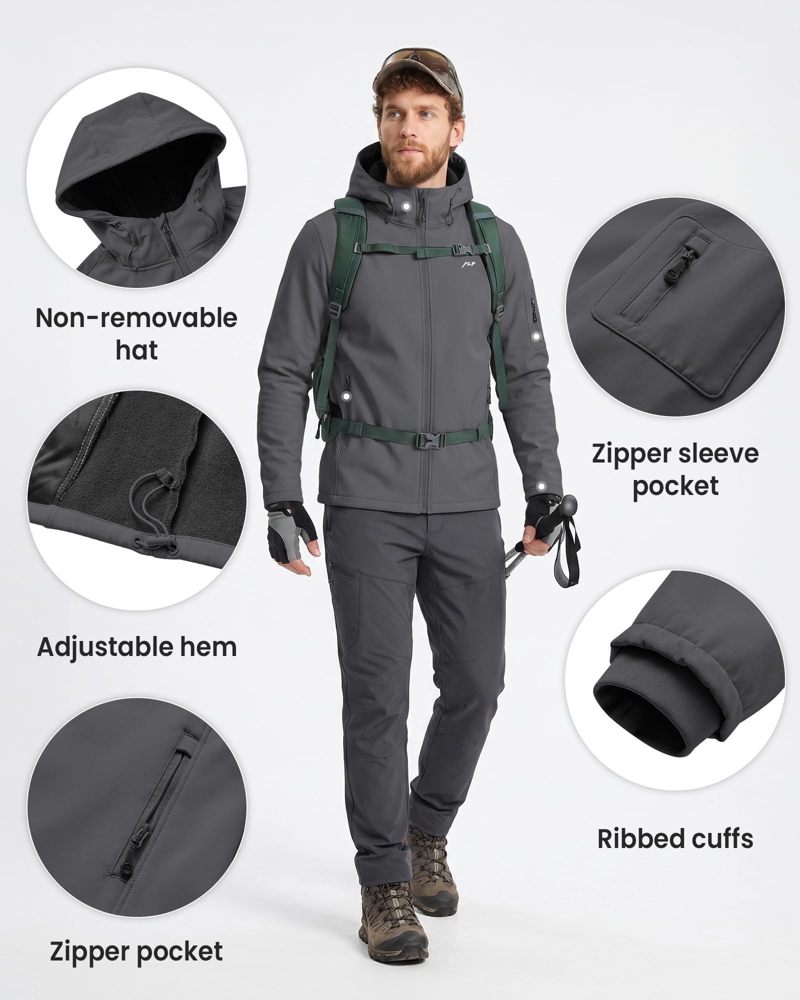 WULFUL jacket on model showing true-to-size scale and mobility