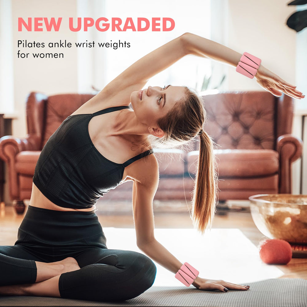 WUSOPU bracelet worn on wrist during yoga improving muscle engagement