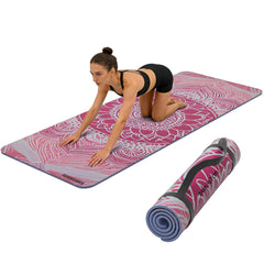 WUWAN front view full mat showing print and generous 72x24 surface for versatile practice