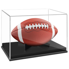WYFHLPMMA front view of acrylic football case showing clear protection and display benefit