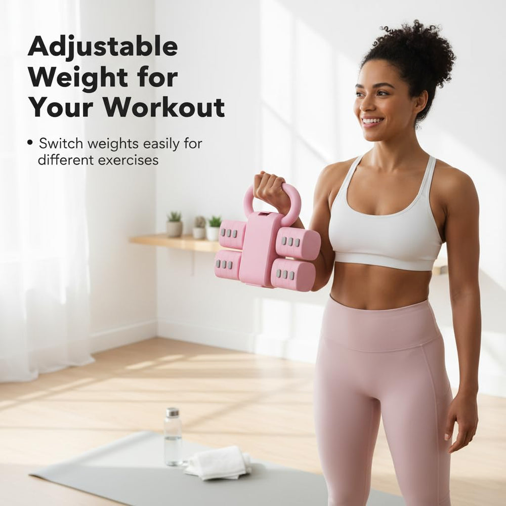 WZYXKRYN lifestyle shot in home gym showing stylish pink gear saving space benefit