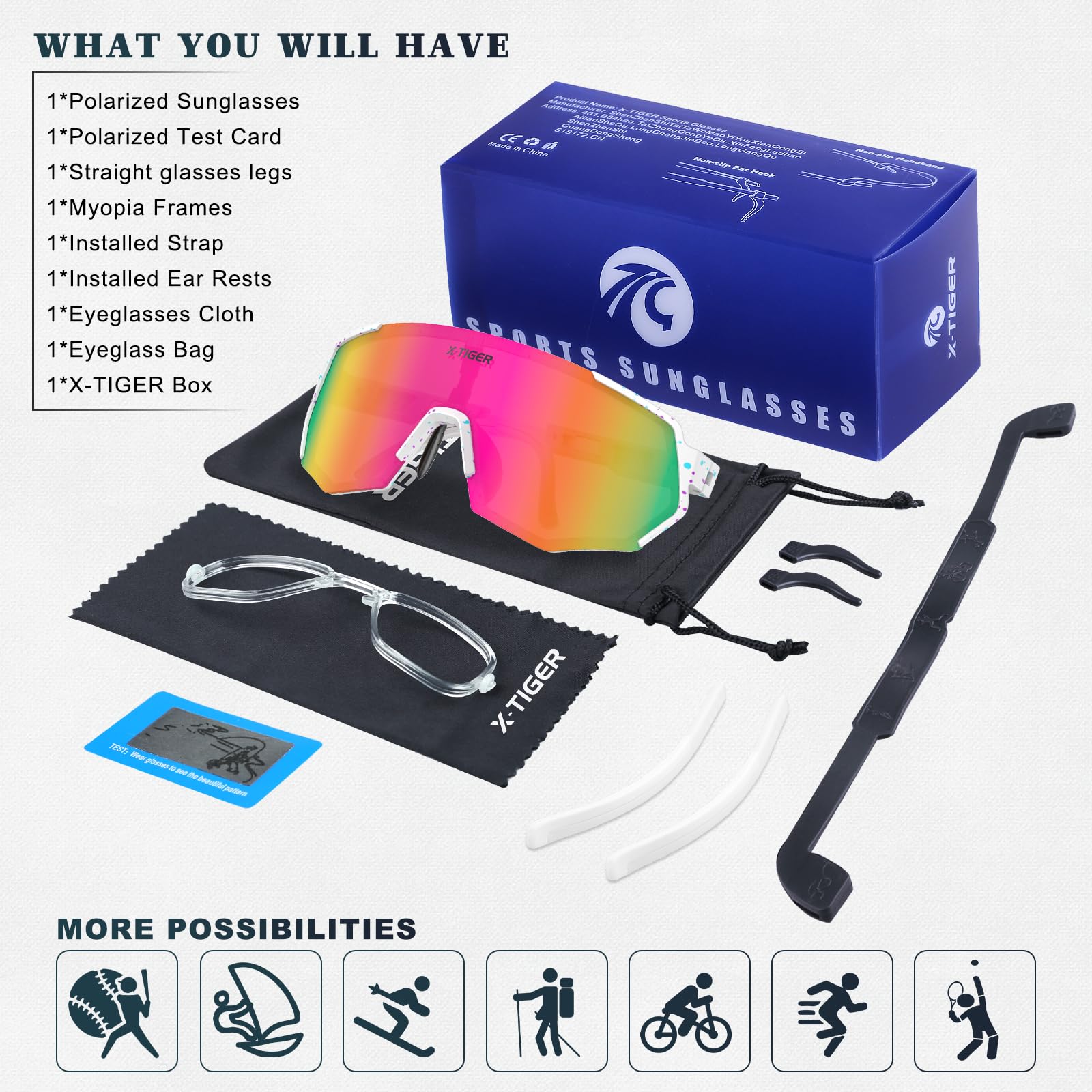 X-TIGER lifestyle cycling scene showing youth sunglasses for outdoor sports
