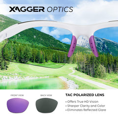 Xagger in-action softball player wearing glasses demonstrating ball tracking benefit