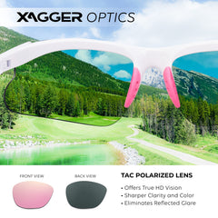 Xagger youth wearing glasses while playing softball demonstrating glare reduction benefit