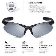 Xagger polarized lens texture close-up showing reduced glare benefit